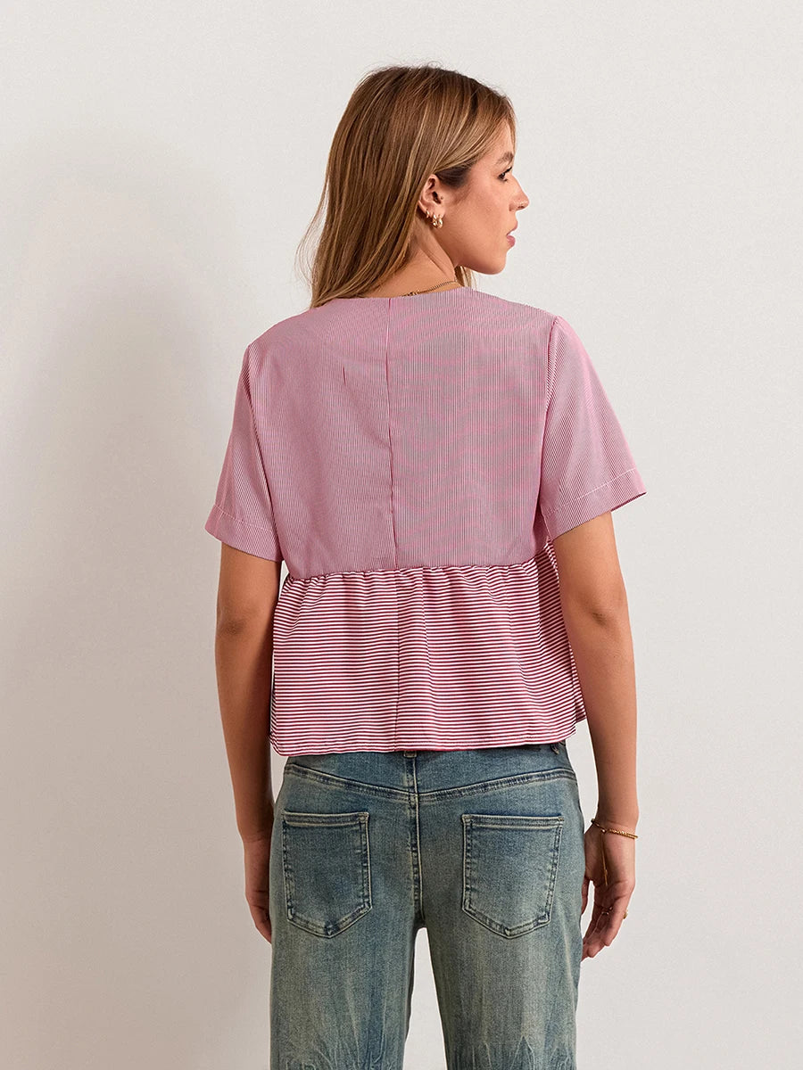Floral Tie Blouse